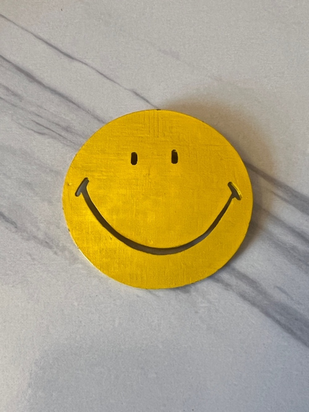 Cheerful Yellow Smiley Face Brooch - Women Jewelry Brooches 2 inch Metal